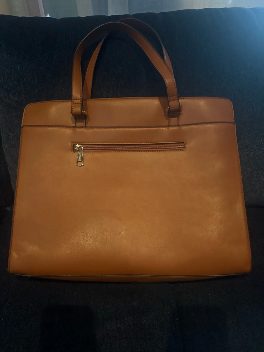 Missnine Brown PU Leather Laptop Bag